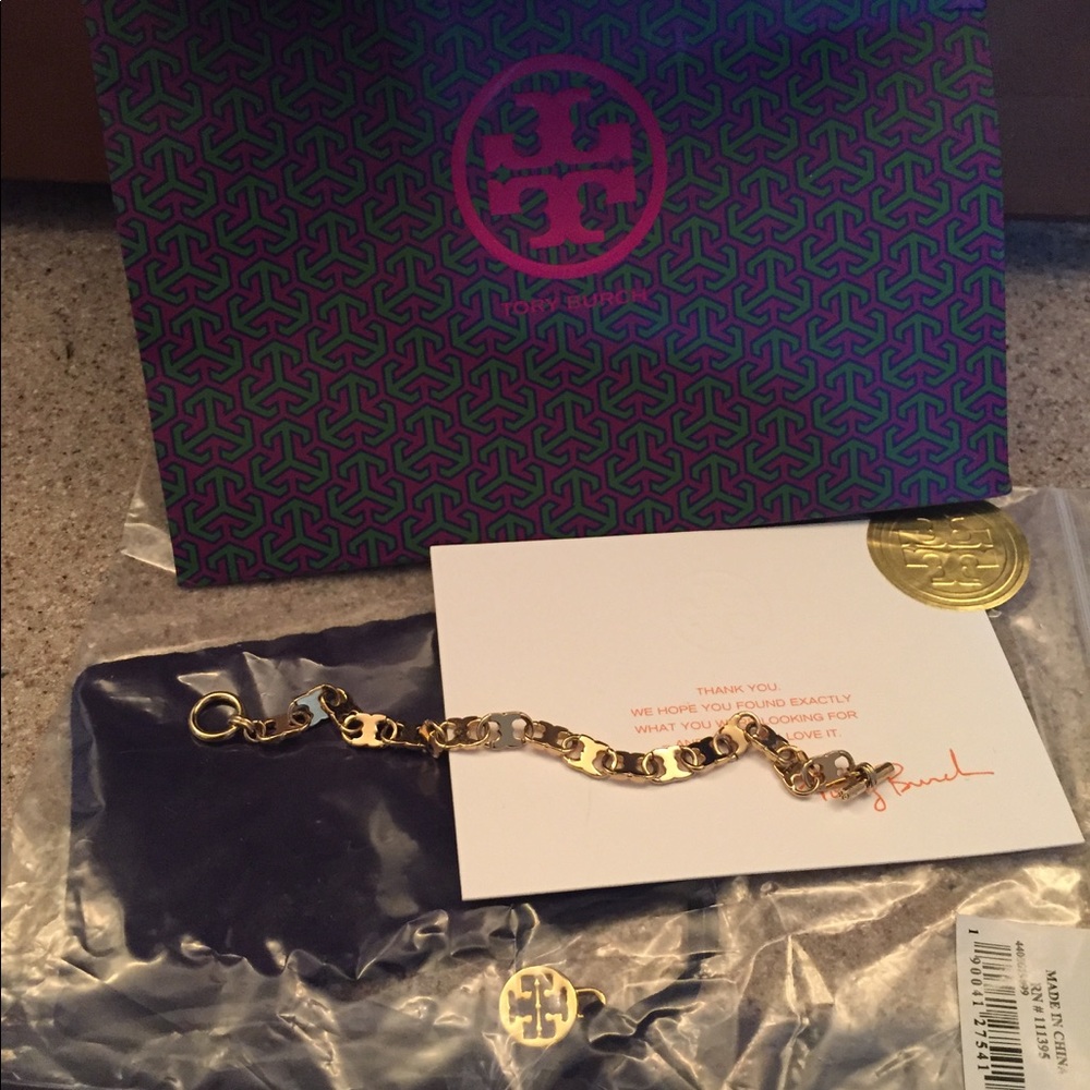 Tory Burch Gemini link gold bracelet